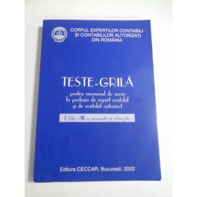 TESTE-GRILA  pentru examenul de acces la profesia de expert contabil si de contabil autorizat  -  Corpul expertilor contabili si contabililor autorizati din Romania 